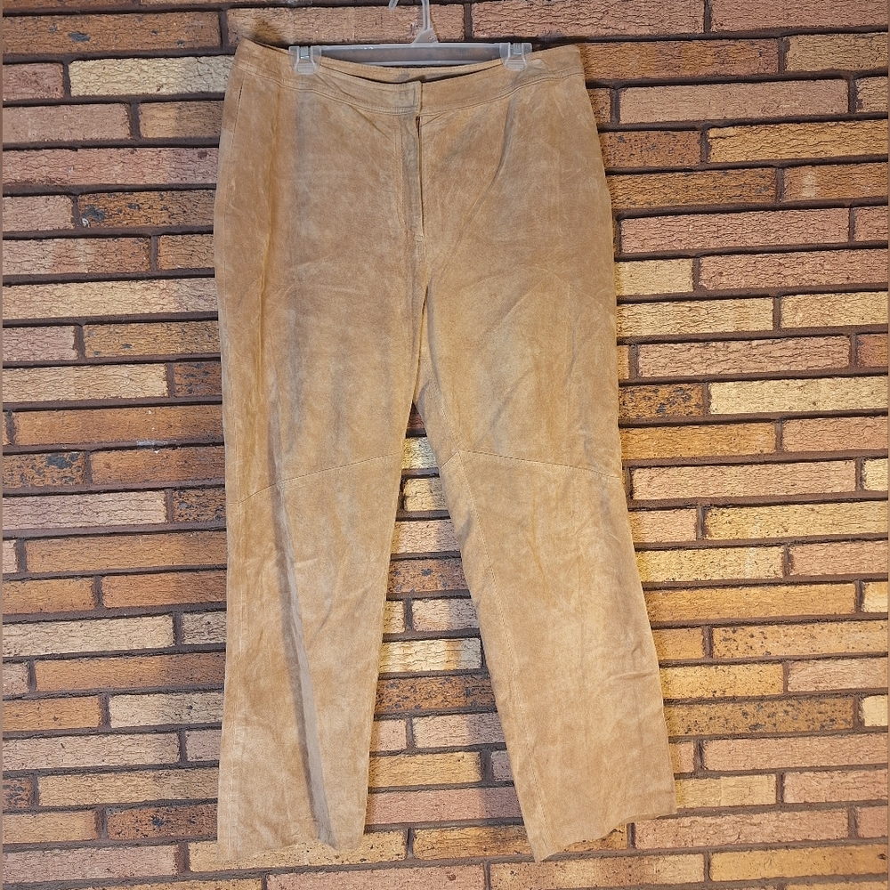 Yvonne Marie Size 14 Tan Leather Pants